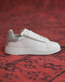 Axino Men's Casual White Sneakers With Gray Details (10)