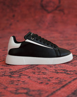 Axino Baskets Décontractées Noires pour Homme avec Détails Blancs