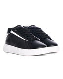 Axino Men's Casual Black Sneakers With White Details (2)
