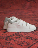 Men's White Velcro Sneakers With Gray Heel Tab (2)