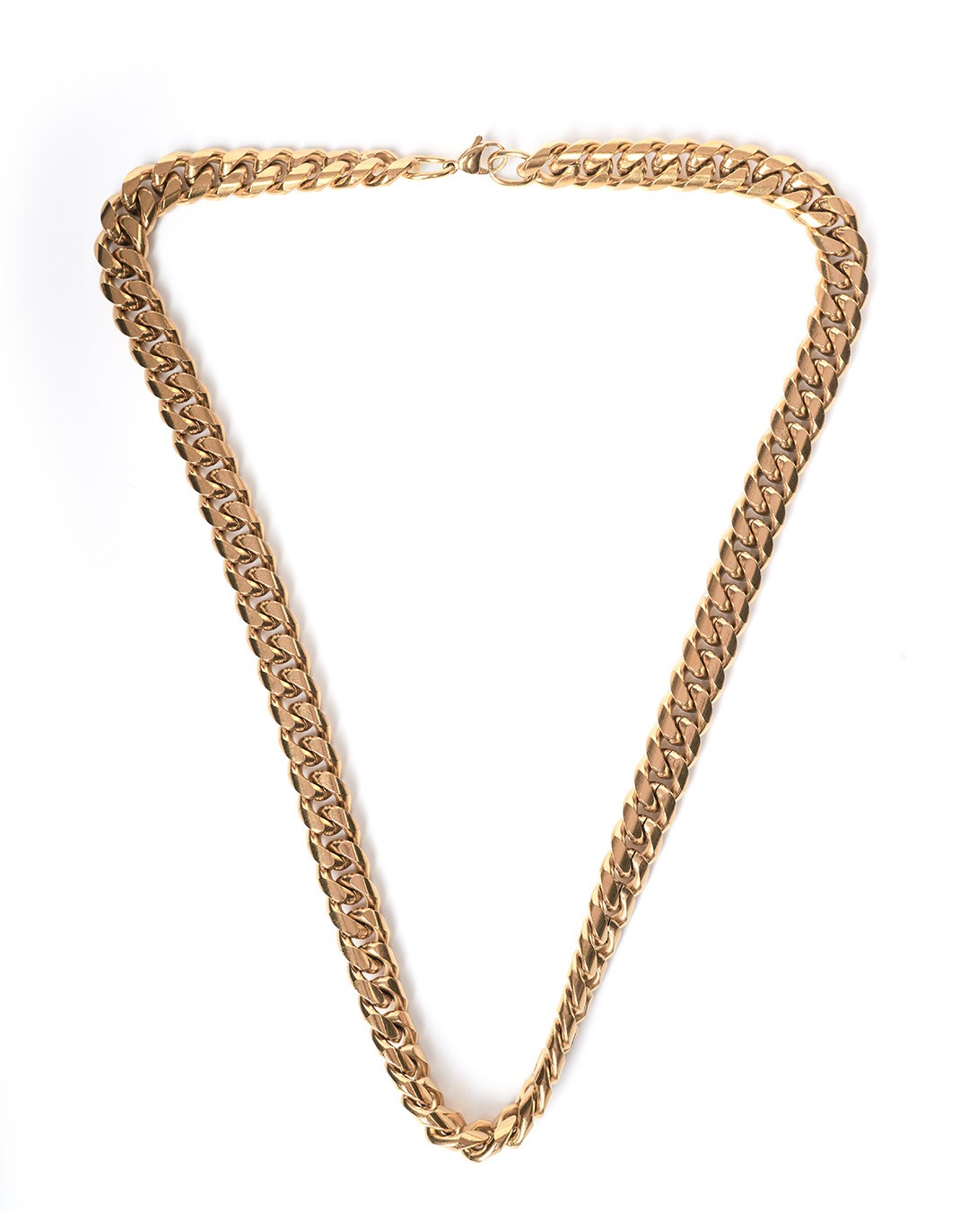 Gold chain necklace detail