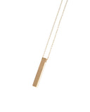 Stainless Steel Gold Color Column Necklace