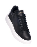 Hype Sole Genuine Leather Black Sneakers (4)