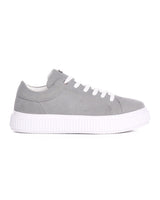 Graue Sneaker aus Echtem Leder für den Alltag