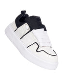 Bulky White Sneakers With Black Line and Tongue (8)
