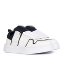 Bulky White Sneakers With Black Line and Tongue (6)