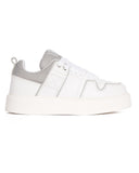 Bulky White Sneakers With Gray Line (2)