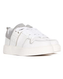 Bulky White Sneakers With Gray Line (3)