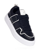 Bulky Black Sneakers With White Line (5)