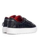 Croco Black Genuine Leather Casual Sneakers (3)