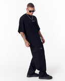 Embroidery Mandala Black Oversized T-shirt (11)