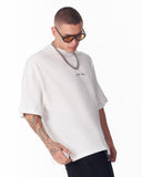 Mandala Shining Print with 3D Embroidery T-shirt White (7)