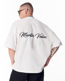 Mandala Shining Print with 3D Embroidery T-shirt White (8)
