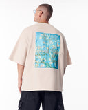 Van Gogh Blossoms Beige Oversized T-shirt
