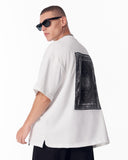 Gothic Depth Applique Patch White Oversized T-shirt (10)