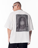 Gothic Depth Applique Patch White Oversized T-shirt (7)