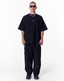 Gothic Depth Applique Patch Black Oversized T-shirt (11)