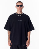 Gothic Depth Applique Patch Black Oversized T-shirt (2)