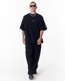 Gothic Depth Applique Patch Black Oversized T-shirt (8)