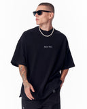 Gothic Depth Applique Patch Black Oversized T-shirt (5)