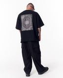 Gothic Depth Applique Patch Black Oversized T-shirt