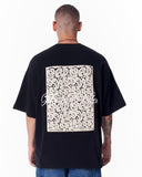 Applique Lace 3D Embroidery T-shirt Black (3)