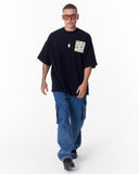Applique Lace 3D Embroidery T-shirt Black (8)