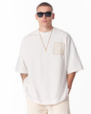 Applique Lace 3D Embroidery T-shirt White (5)