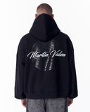 Mandala Shining Print with 3D Embroidery Hoodie Black (3)