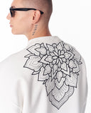 Embroidery Mandala White Oversized Sweatshirt (2)