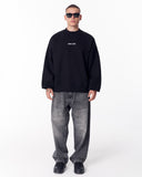 Embroidery Mandala Black Oversized Sweatshirt (11)