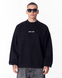 Embroidery Mandala Black Oversized Sweatshirt (4)