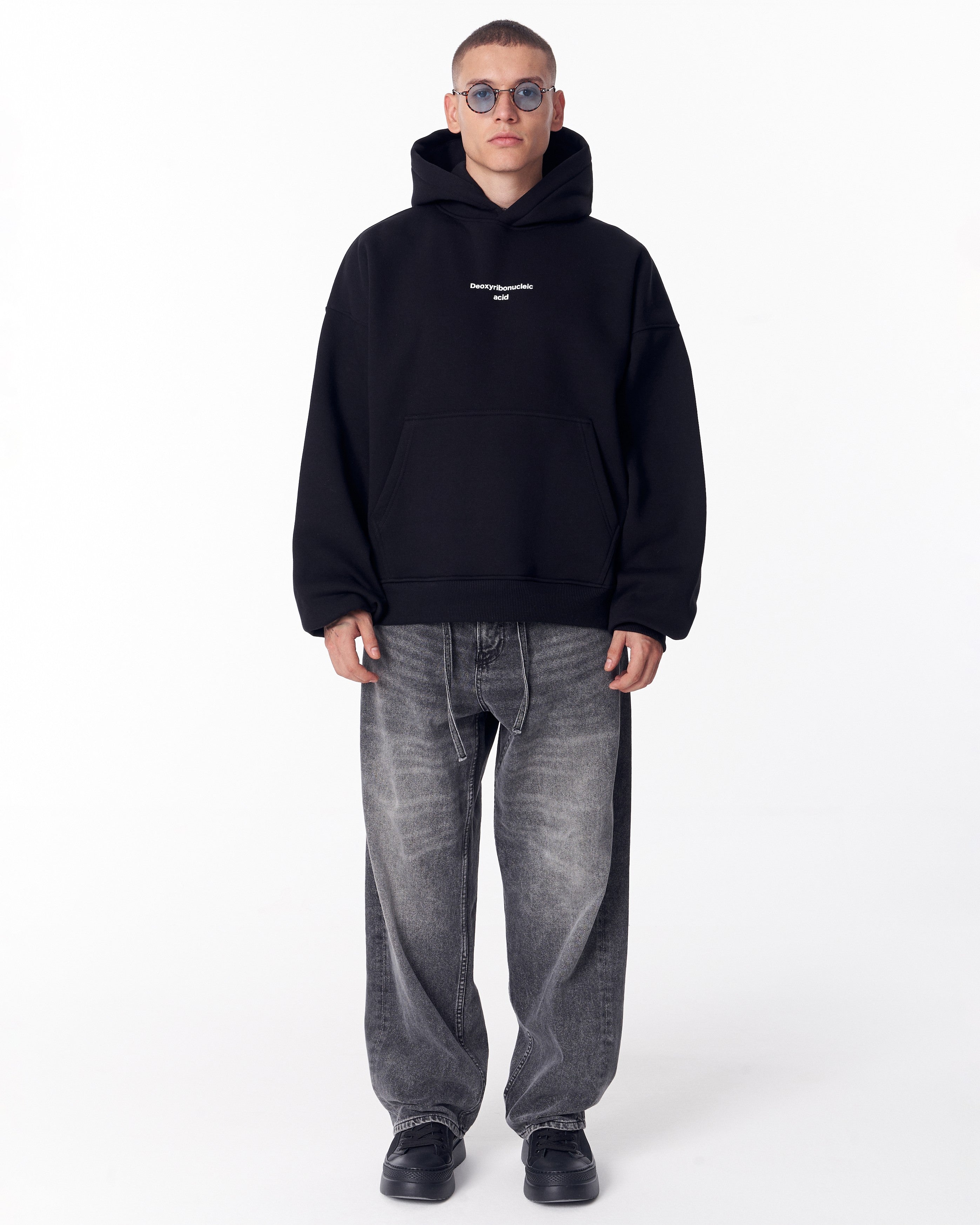 Urban DNA Applique Patch Black Hoodie | Martin Valen