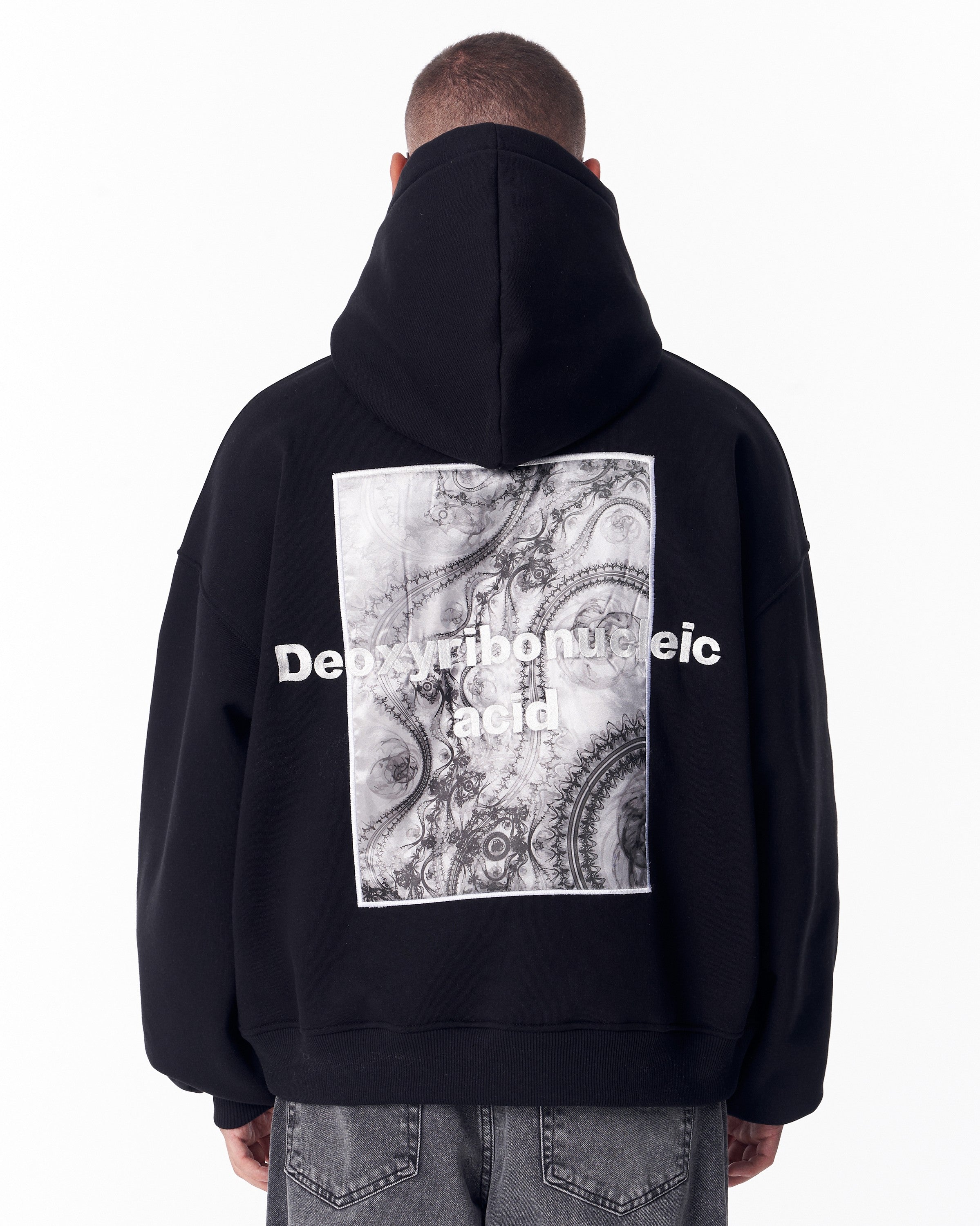 Urban DNA Applique Patch Black Hoodie | Martin Valen