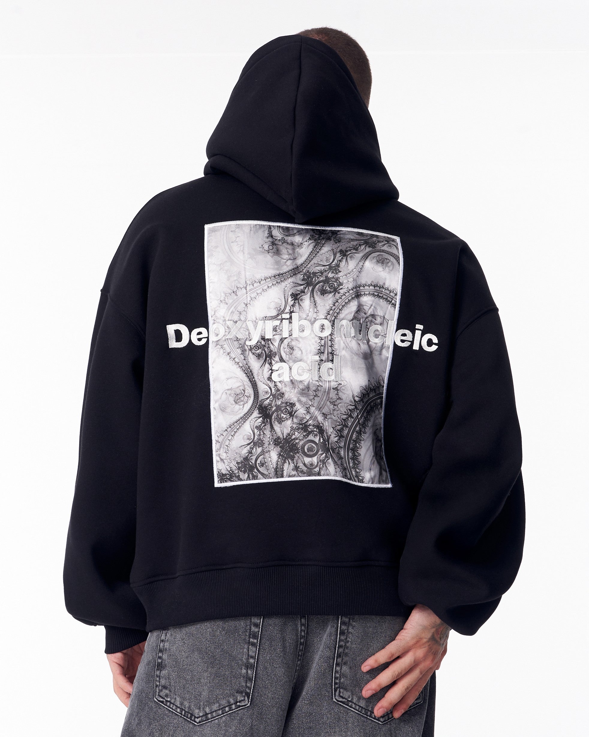 Urban DNA Applique Patch Black Hoodie | Martin Valen