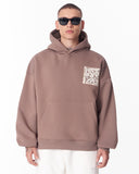 Applique Lace 3D Embroidery Hoodie Brown (5)