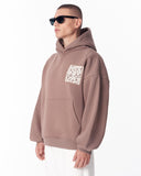 Applique Lace 3D Embroidery Hoodie Brown (6)