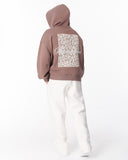 Applique Lace 3D Embroidery Hoodie Brown (10)