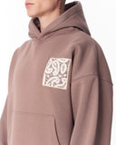 Applique Lace 3D Embroidery Hoodie Brown (7)
