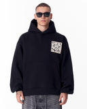Applique Lace 3D Embroidery Hoodie Black (3)
