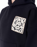 Applique Lace 3D Embroidery Hoodie Black (4)