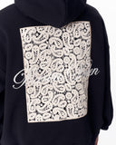 Applique Lace 3D Embroidery Hoodie Black (7)