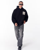 Applique Lace 3D Embroidery Hoodie Black (9)