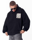 Applique Lace 3D Embroidery Hoodie Black (11)