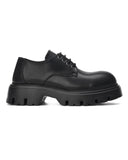 Torque Derby Genuine Leather Black Shoes