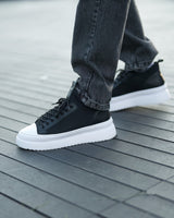 MonoFlux High-Sole Sneaker aus Elastischem Scuba-Stoff