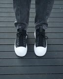 MonoFlux High Sole Elastic Scuba Fabric Sneakers (8)