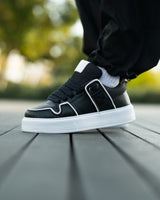 Baskets Noires Bulky avec Ligne Blanche