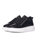 Chunky Sneakers Designer Zipper Shoes Black-White (4)