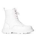 Premium Leather White Boots For Men